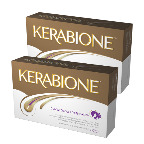 2 x Kerabione - tabletki na włosy - 2 x 60 kapsułek