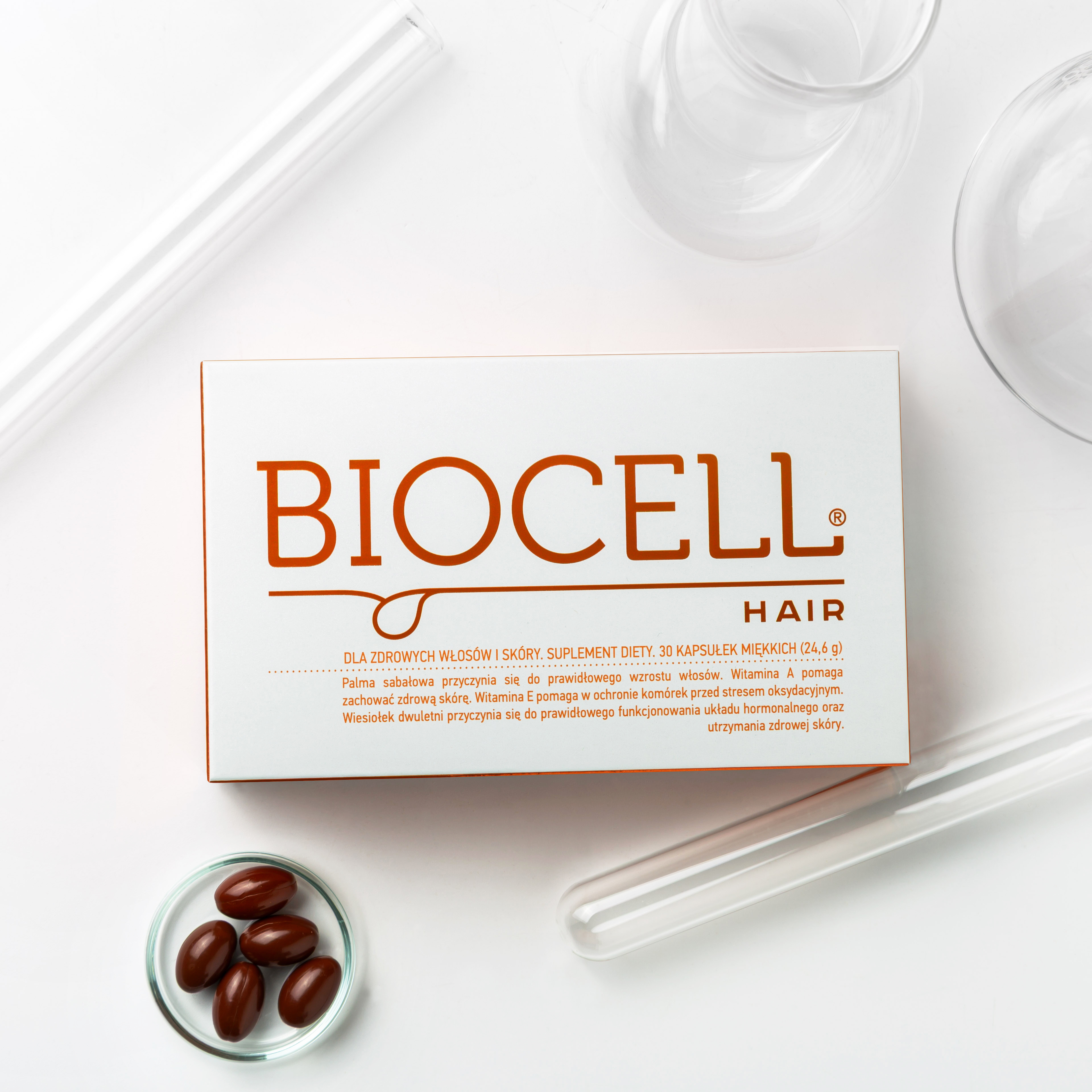 Biocell Hair - kapsułki dla zdrowych włosów i skóry - 30 kapsułek