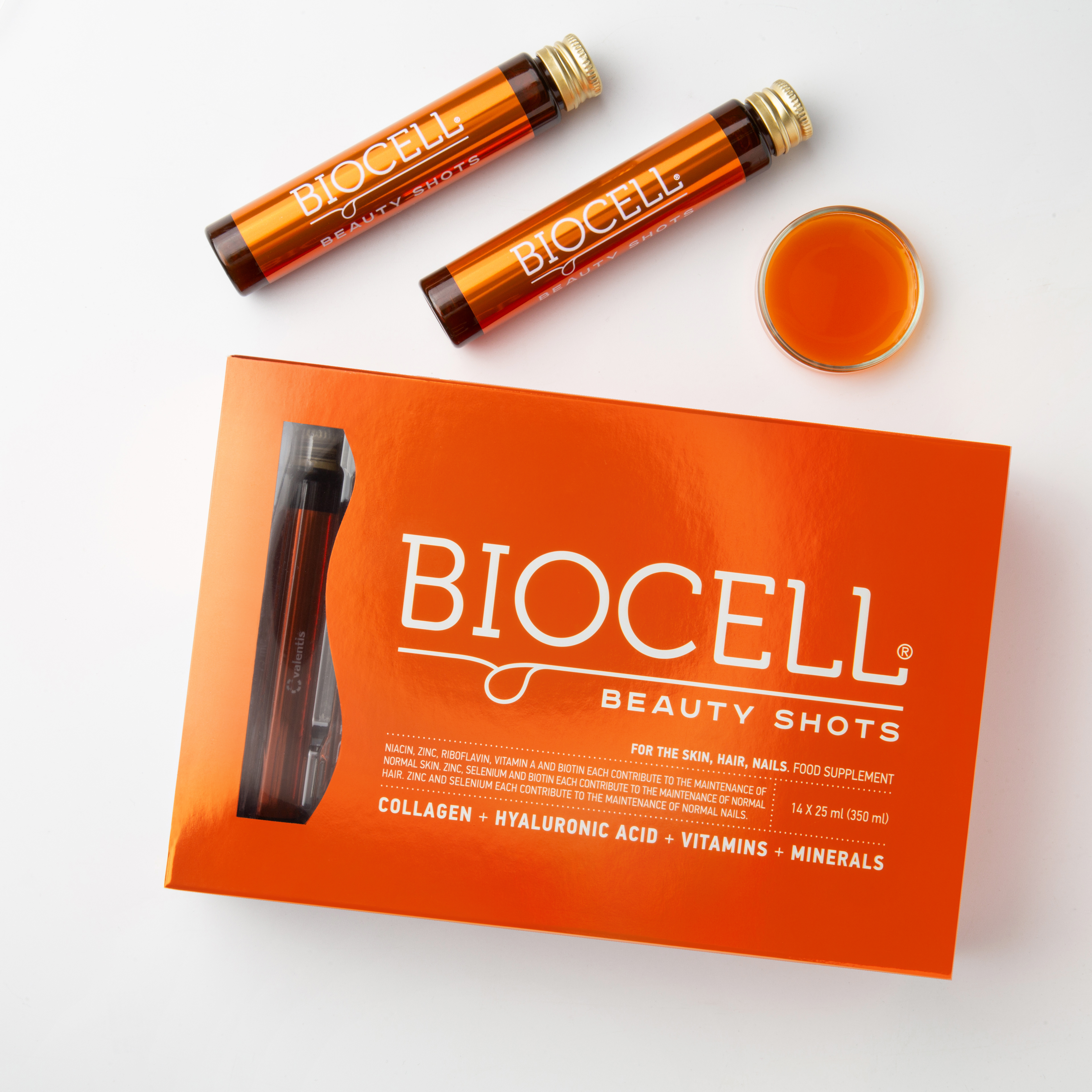 Biocell Beauty Shots - naturalny kolagen do picia - 14 fiolek x 25 ml
