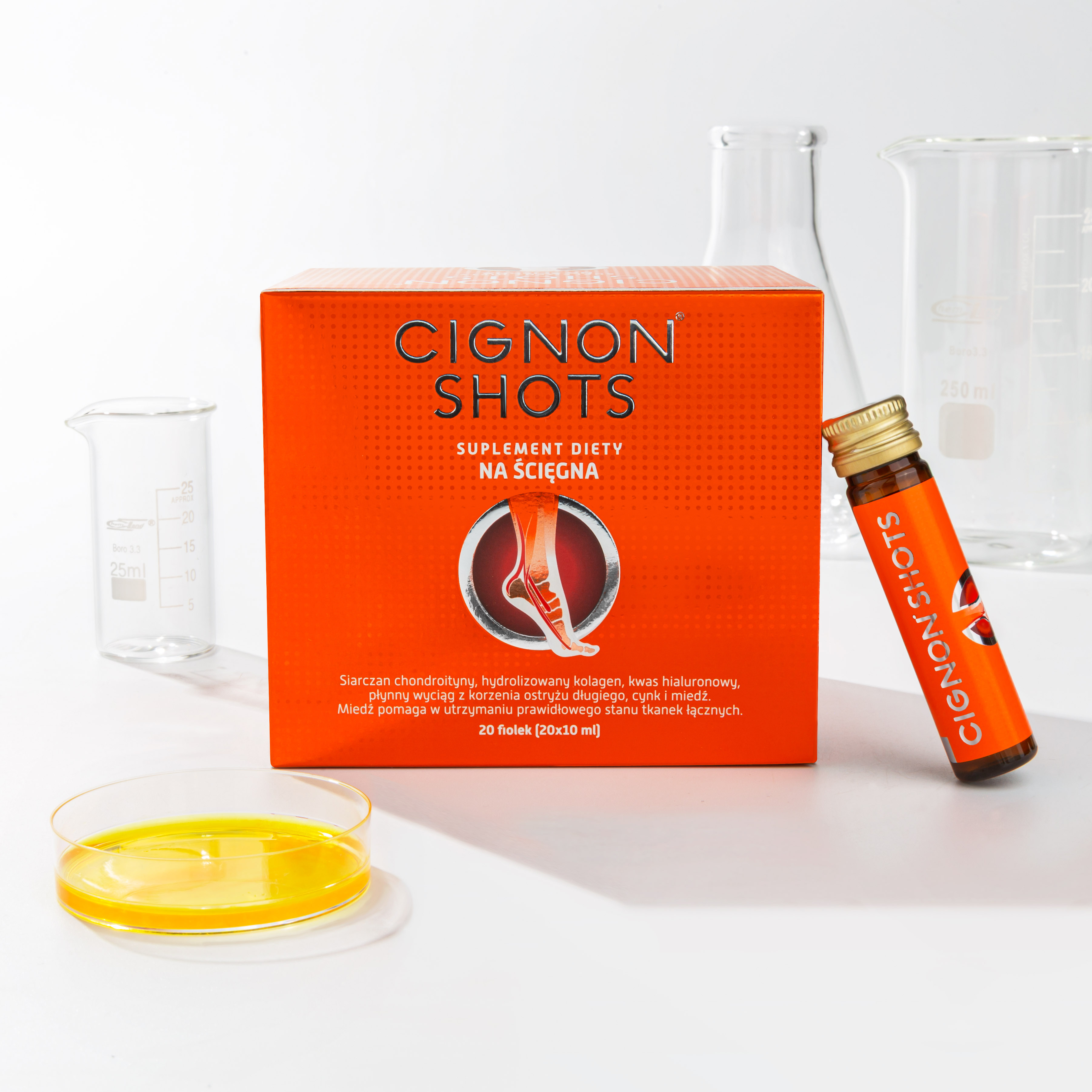 Cignon Shots - kolagen na ścięgna - 20 fiolek x 10ml