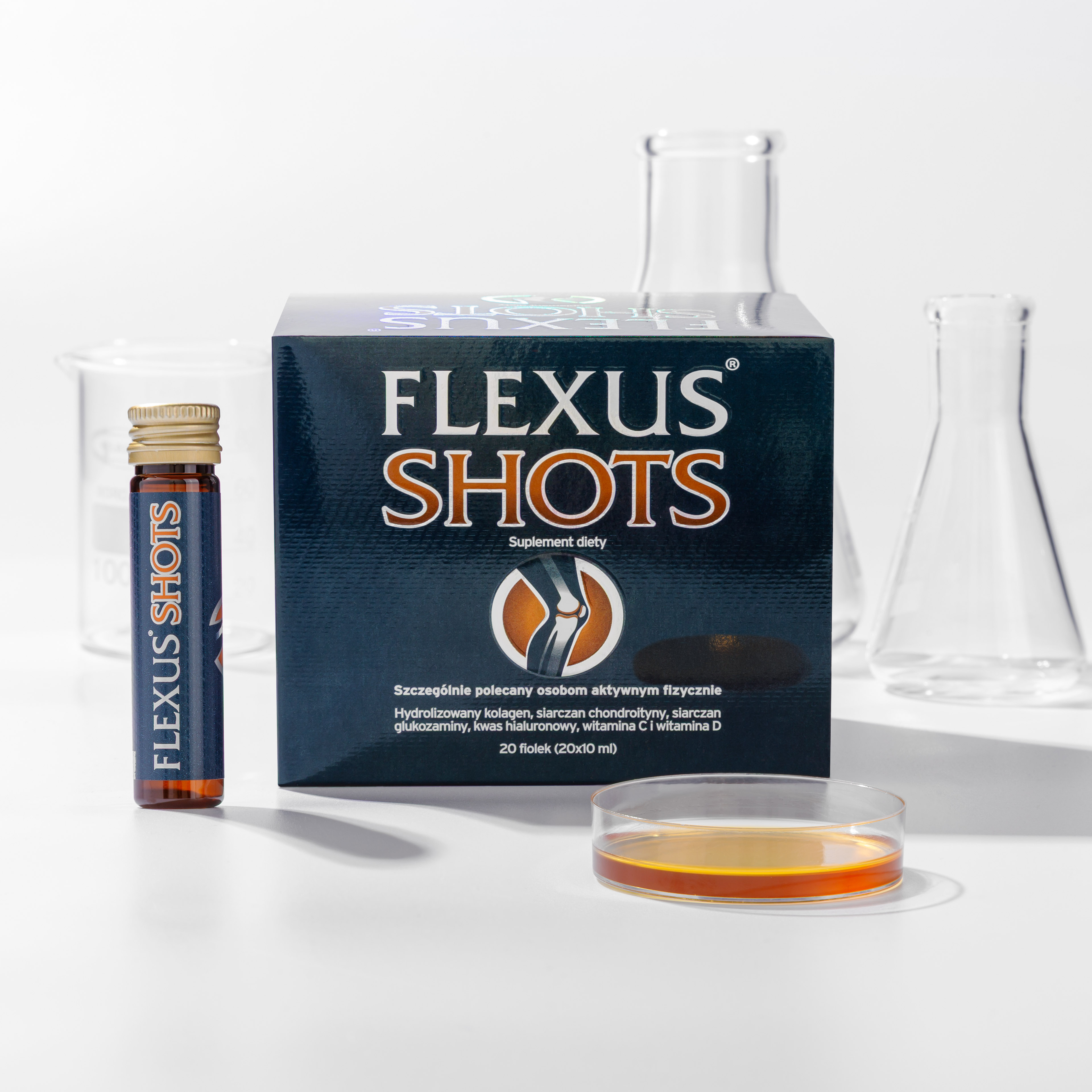 Flexus Shots - kolagen na stawy - 20 fiolek x 10 ml