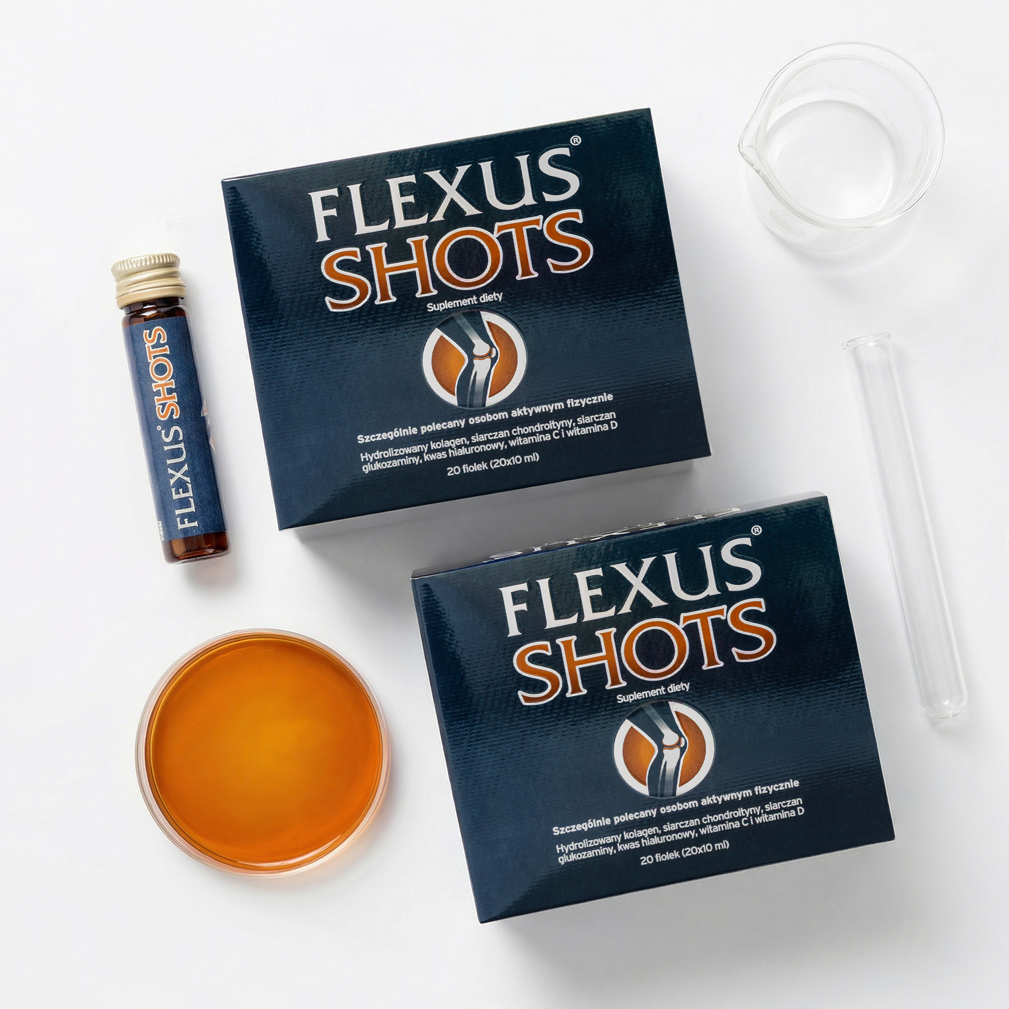 2 x Flexus Shots - kolagen na stawy - 2 x 20 fiolek x 10 ml