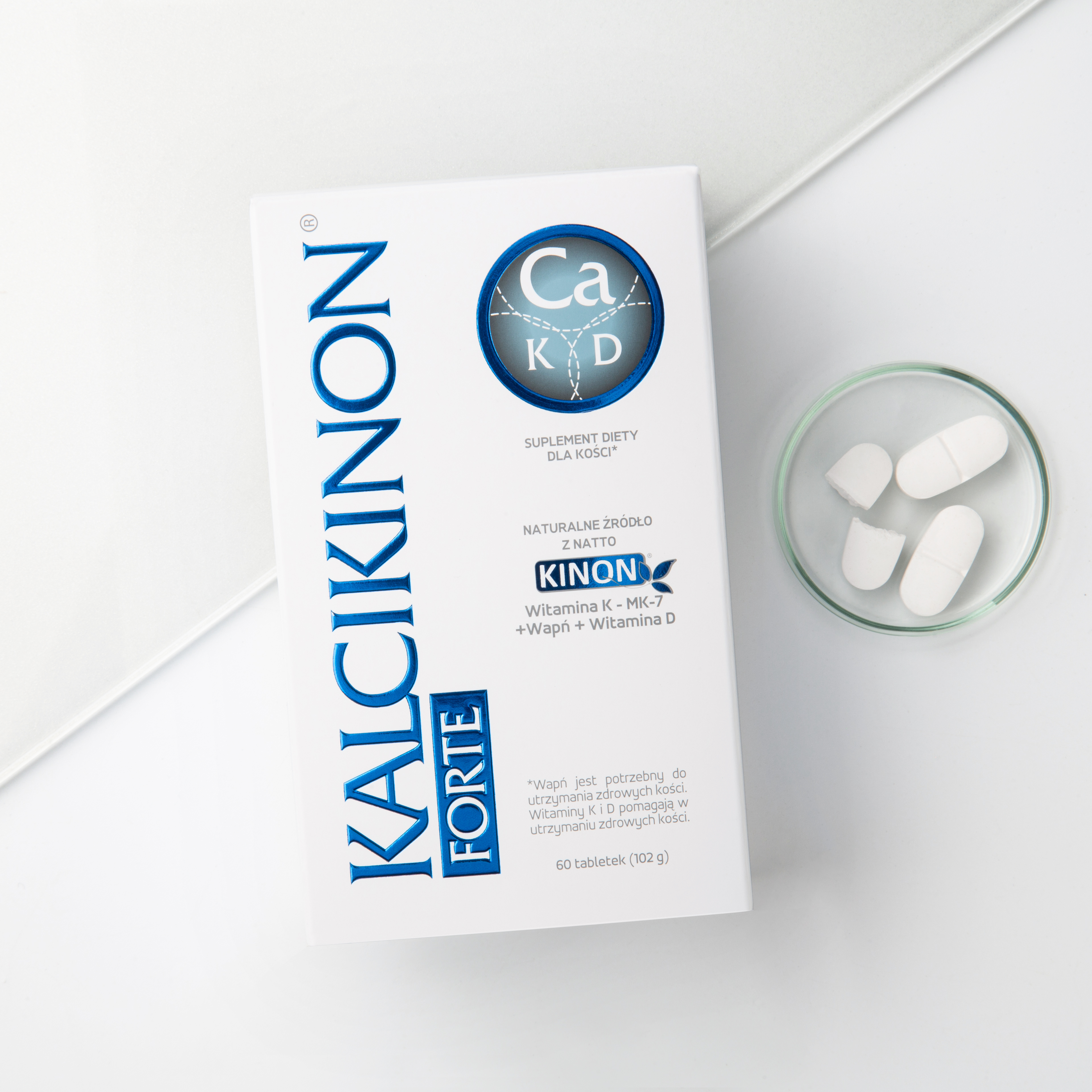 KALCIKINON FORTE - witamina K2+D3+Wapń - 60 tabletek